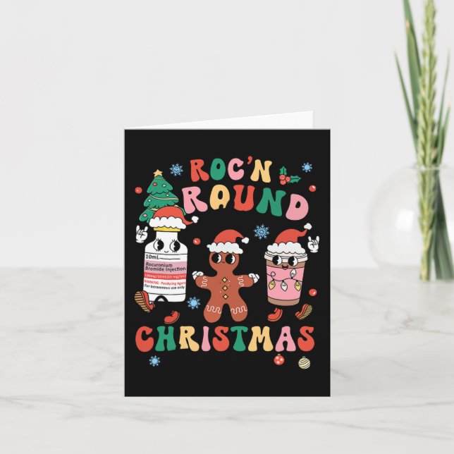 Carte Infirmière de Noël Roc'n autour de Noël (Devant)
