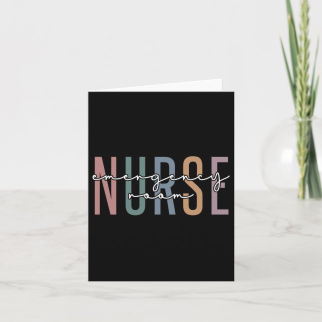 Carte Infirmière de salle d'urgence RN Futurs infirmiers (Devant)
