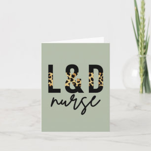 Carte infirmière de travail et d'accouchement L & D Impr