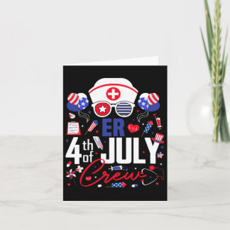 Carte Infirmière des Urgences Équipe du 4 Juillet Fête d