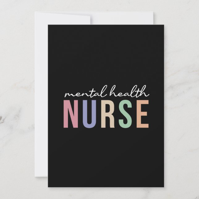 Carte Infirmière en santé mentale Cadeaux pour infirmièr (Devant)