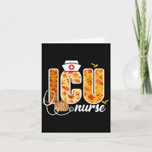 Carte Infirmière Icu Automne Quitte Thanksgiving Healthc