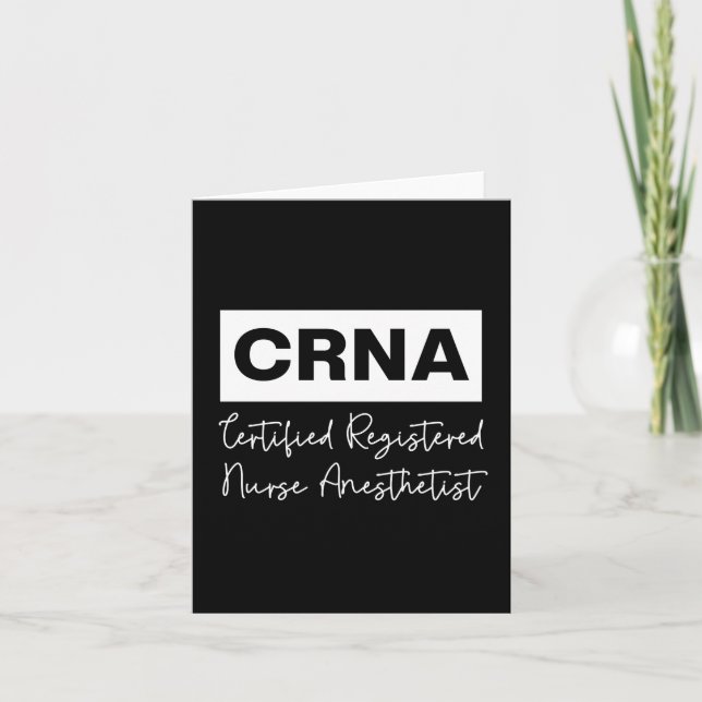 Carte Infirmière inscrite certifiée Anesthetist CRNA (Devant)