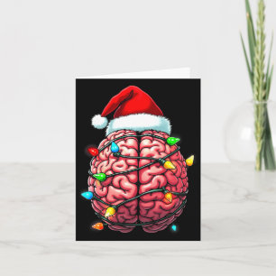 Carte Infirmière neuro Noël Chapeau de Père Noël Neurolo