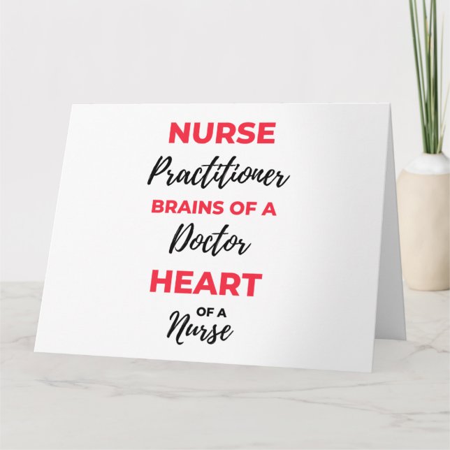 Carte Infirmière Praticien Cerveau D'Un Coeur Médecin 2 (Devant)