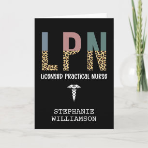 Carte Infirmière pratique autorisée LPN personnalisée
