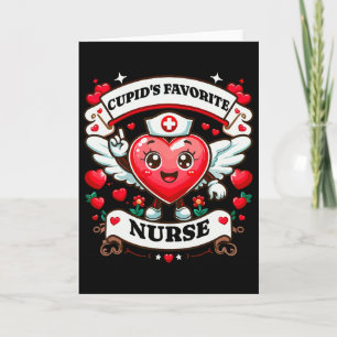 Carte Infirmière préférée de Cupidon Saint-Valentin Nurs