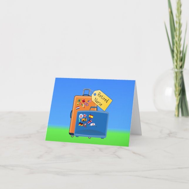 Carte Infirmière retraitée, emballée et prête à partir (Devant)