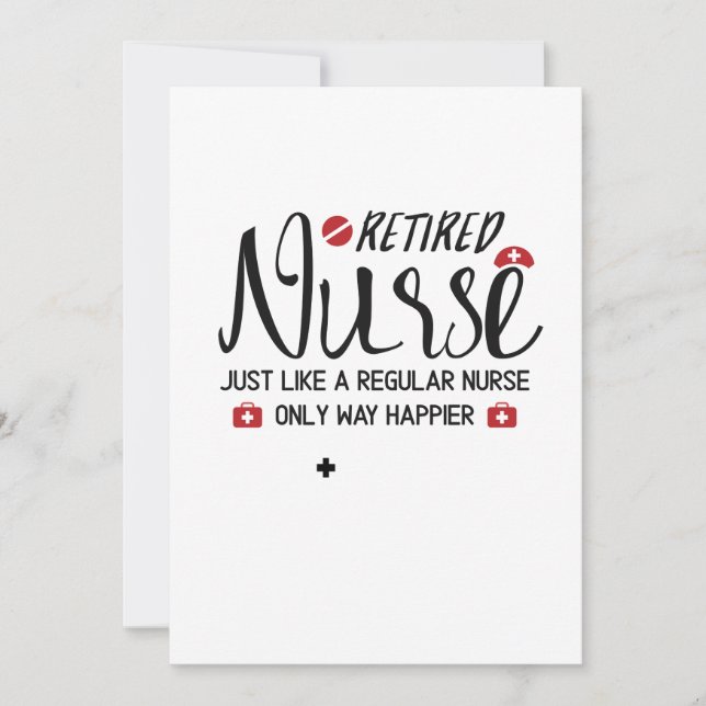 Carte Infirmière retraitée Grand cadeau Infirmière retra (Devant)