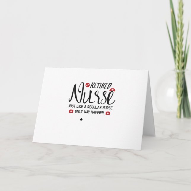 Carte Infirmière retraitée Grand cadeau Infirmière retra (Devant)
