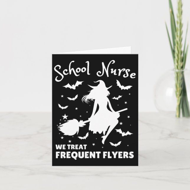 Carte Infirmière scolaire Nous Traitons Fréquents Flyers (Devant)