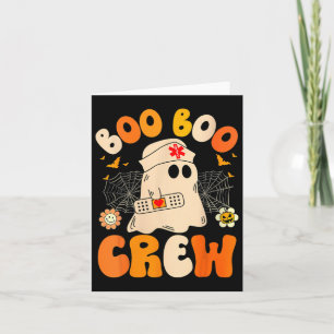 Carte Infirmière super Boo Crew Funny Ghost Femmes Hallo
