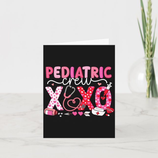 Carte Infirmière Xoxo Pédiatrique Équipière de la Saint- (Devant)