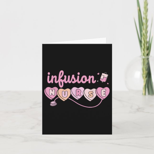 Carte Infusion Chemo Infusion Infirmière Valentines Jour (Devant)