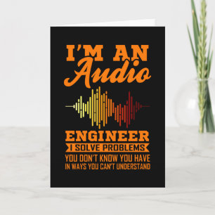 Carte Ingénieur audio Funny Ingénieur Diplôme d'Ingénieu