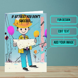 Carte Ingénieur coloré Anniversaire