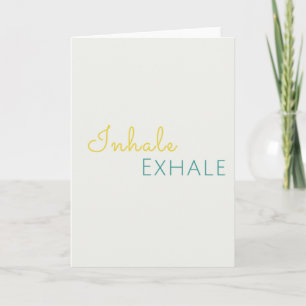 Carte Inhale Exhale  Détente du yoga au calme