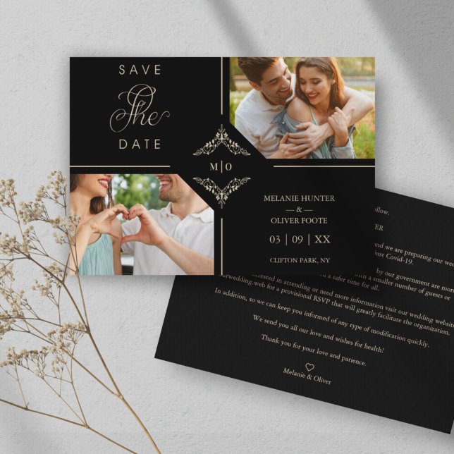 Carte Initiales Mariages aromatisées sophistiquées (Créateur téléchargé)