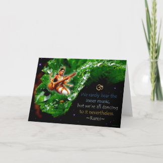 Carte "Inner music" Rumi Greeting Card