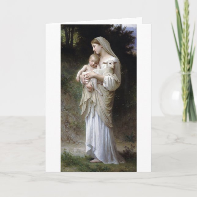 Carte Innocence (Vierge et Enfant), Bouguereau (Devant)