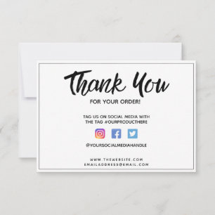 Carte Insertion de média personnalisé Merci