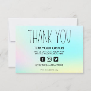 Carte Insertion de Merci de changement de couleur