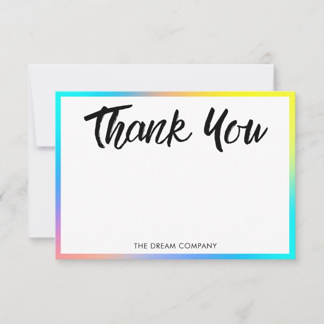 Carte Insertion de support de Merci néon (Devant)