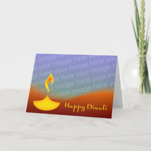 Carte insertion heureuse de diwali votre propre photo