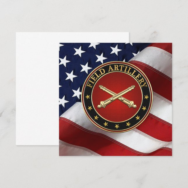 Carte Insigne de la Direction de l'artillerie de campagn (Devant / Derrière)