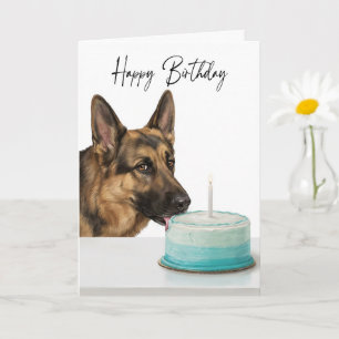 Carte Inspecteur de gâteau d'anniversaire de Berger Alle