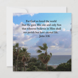 CARTE INSPIRANT JEAN 3:16 PHOTO