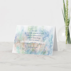 Carte Inspiration Bible Verse Matt 6:33