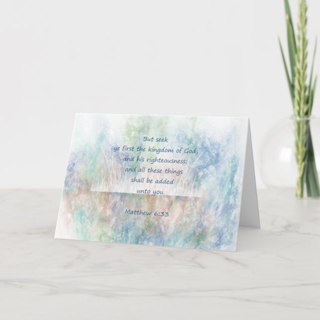 Carte Inspiration Bible Verse Matt 6:33 (Devant)