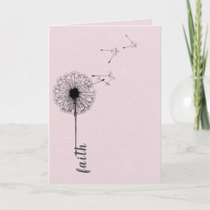 Carte Inspiration de la foi du pandelion noir
