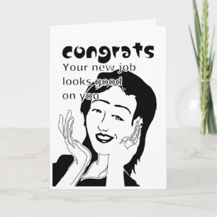 Carte inspiration de nouveau travail amusante