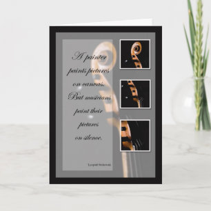 Carte Inspiration musicale Cello ou basse