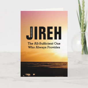Carte Inspiration personnalisée JEHOVAH JIREH