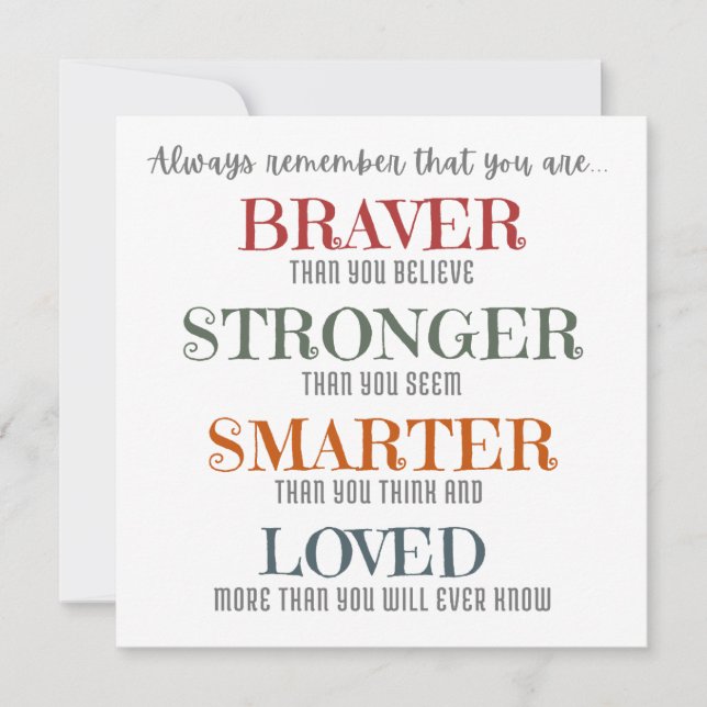 Carte Inspiration pour fille (Devant)