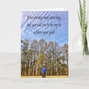 Carte Inspirational Atteindre votre objectif Clouds Card