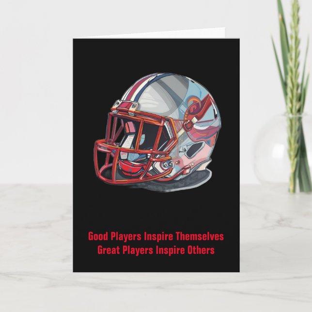 Carte Inspirational Good Players Pop Art Football Helmet (Devant)