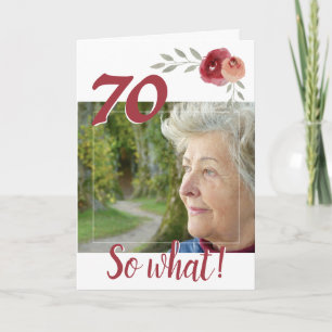 Carte Inspirationnel 70e anniversaire photo florale