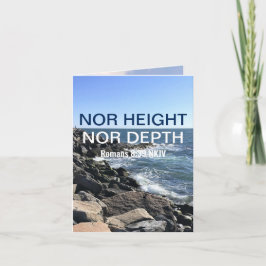 Carte Inspirationnelle Bible Verse Waves of the Sea Blue