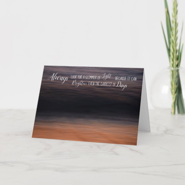 Carte Inspirationnelle pour l'encouragement ou la  (Devant)