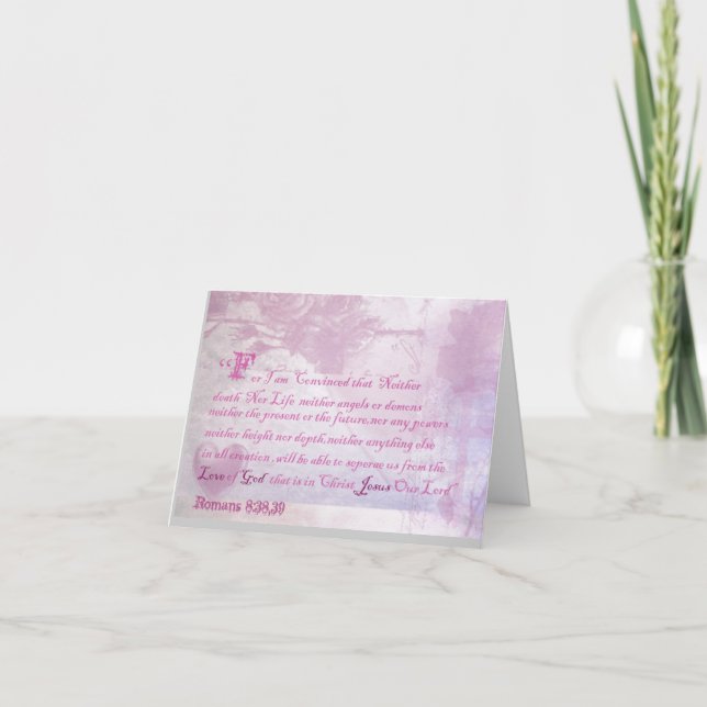 Carte Inspirationnelle Romns 8:28 (Devant)