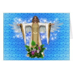 Carte Inspirative Angel Et Fleurs