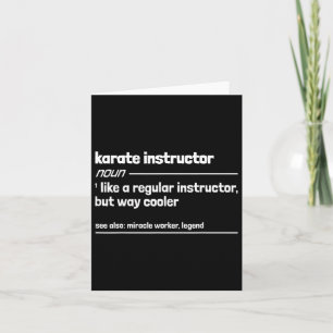 Carte Instructeur De Karaté Comme Un Instructeur Régulie