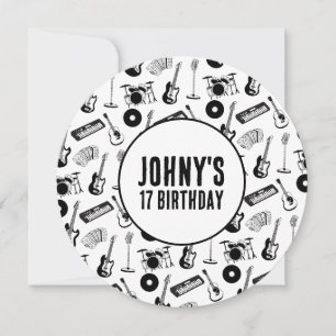 Carte Instruments de musique anniversaire