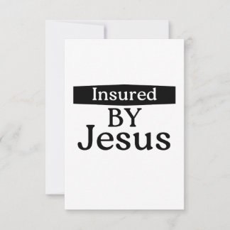 Carte Insured By Jesus Christian Faith Encouragement