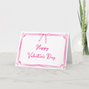 Carte Intemporelle Saint Valentin Coquette Bow Girly Pin