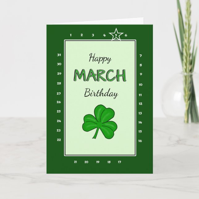 Carte interactive d'anniversaire de mars "Déplacer (Devant)